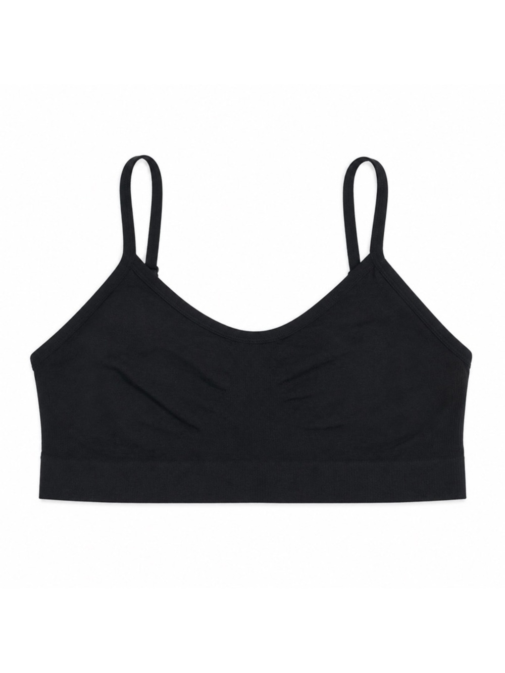 New - Nordstrom Black Seamless Sports Bra Crop Top | Size M (10/12)